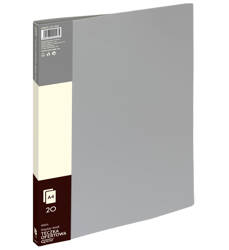 ALBUM OFERTOWY A4 GRAND 9002 120-1820 SZARY PVC 20 KIESZENI