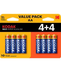 BATERIA ALKALICZNA AA KODAK MAX ALKALINE 30419902 4+4SZT