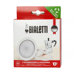 BIALETTI - USZCZELKA (3 SZT.) + SITKO DO KAWIAREK ALUMINIOWYCH BIALETTI 9TZ