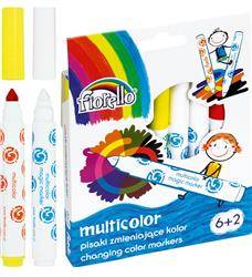 FLAMASTRY ZMIENIAJĄCE KOLOR FIORELLO GR-F166 – 6 MULTICOLOR 160-2035 MIX*6+2SZT