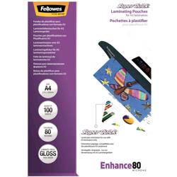 FOLIA DO LAMINOWANIA A4 FELLOWES SUPER QUICK 5440001 80MIC 100 SZT