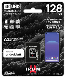 GOODRAM KARTA PAMIĘCI MICROSD IRDM 128GB UHS-I U3 A2 + ADAPTER