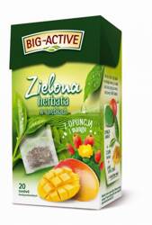 HERBATA ZIELONA Z OPUNCJĄ I MANGO BIG-ACTIVE 20 TOREBEK