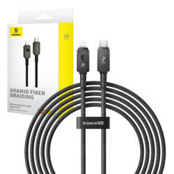 KABEL SZYBKIEGO ŁADOWANIA BASEUS USB C DO IP 20A,2M (CZARNY)