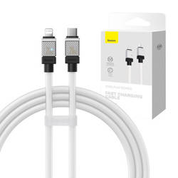 KABEL SZYBKO ŁADUJĄCY BASEUS USB-C DO LIGHTNING COOLPLAY SERIES 20W 1M (BIAŁY)