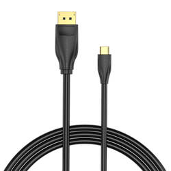 KABEL USB-C DO DISPLAYPORT 1.4 VENTION CGYBH, 2M, 8K 60HZ/4K 120HZ (CZARNY)