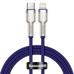 KABEL USB-C DO LIGHTNING BASEUS CAFULE, PD, 20W, 1M (FIOLETOWY)