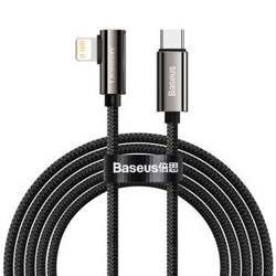 KABEL USB-C DO LIGHTNING KĄTOWY BASEUS LEGEND SERIES, PD, 20W, 1M (CZARNY)