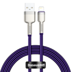 KABEL USB DO LIGHTNING BASEUS CAFULE, 2.4A, 1M (FIOLETOWY)