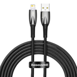 KABEL USB DO LIGHTNING BASEUS GLIMMER, 2.4A, 2M (CZARNY)