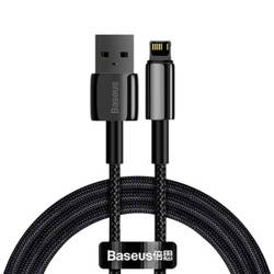 KABEL USB DO LIGHTNING BASEUS TUNGSTEN GOLD, 2.4A, 2M (CZARNY)