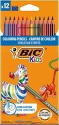 KREDKI OŁÓWKOWE BIC KIDS ECO EVOLUTION STRIPES 9505222 MIX*12