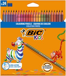 KREDKI OŁÓWKOWE BIC KIDS ECO EVOLUTION STRIPES 9505251 MIX*24