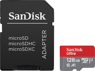 SANDISK KARTA ULTRA MICROSDXC 128GB 140MB/S A1 + ADAPTER SD