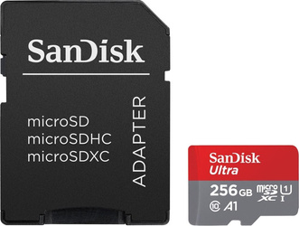 SANDISK ULTRA MICROSDXC 256GB 150MB/S A1 + ADAPTER SD