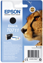 TUSZ ORYGINALNY EPSON T0711 C13T07114012 CZARNY  7,4 ML