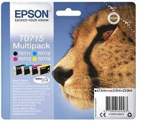 TUSZ ORYGINALNY EPSON T0715 C13T07154012 CMYK  24,5 ML