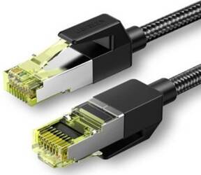 UGREEN NW150 KABEL SIECIOWY W OPLOCIE, ETHERNET RJ45, CAT.7, F/FTP, 1M (CZARNY)