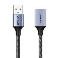 UGREEN 	US115 PRZEDŁUŻACZ USB 3.0, MĘSKI USB DO ŻEŃSKI USB, 2M (CZARNY)