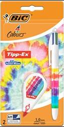 ZESTAW DŁUGOPIS 4 KOL KOREKTOR W TAŚMIE BIC 4 COLOURS DECORS 503822